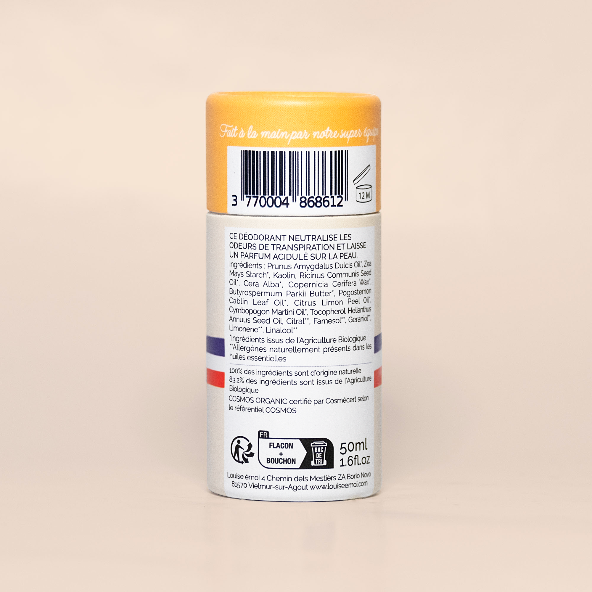 deodorant citron beige dos