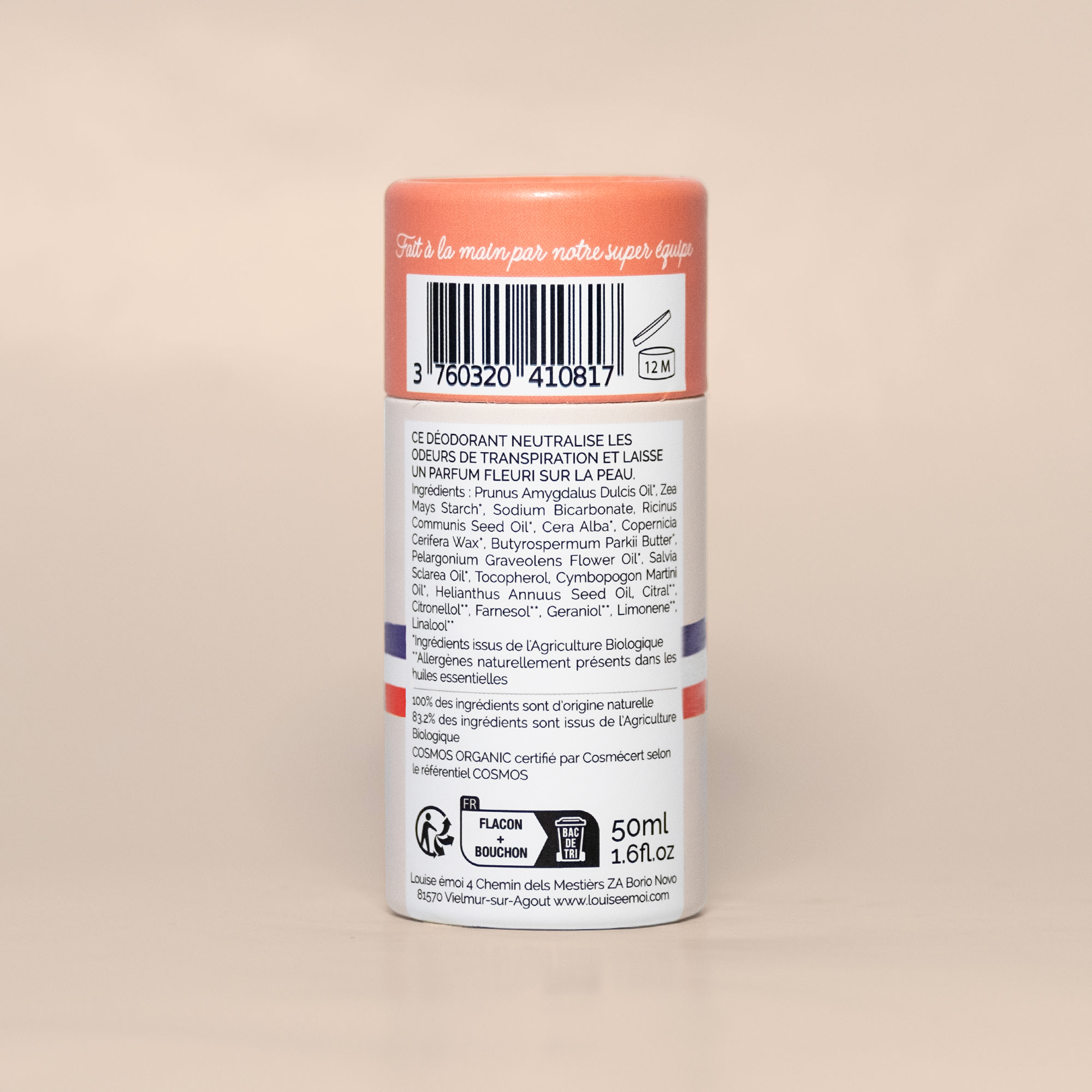 deodorant geranium ferme dos beige